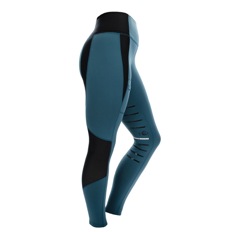 Horseware Tech Riding Tights - Petrol Blue-2